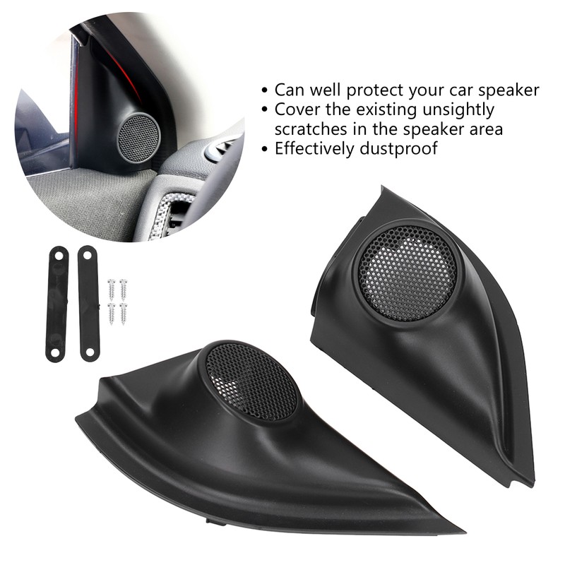 2pcs Door Pillar Tweeter Cover Trim Car Adaptations Replacement for