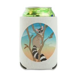 Ring-tailed Cat Can Cooler - Drink Sleeve Hugger Collapsible Insulator - Beverage Insulated Holder