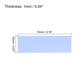 sourcing map 2 Pack M.2 Thermal Pad 70x22x1mm for Pc M.2 2280 Nvme SSD Heatsink Cooler