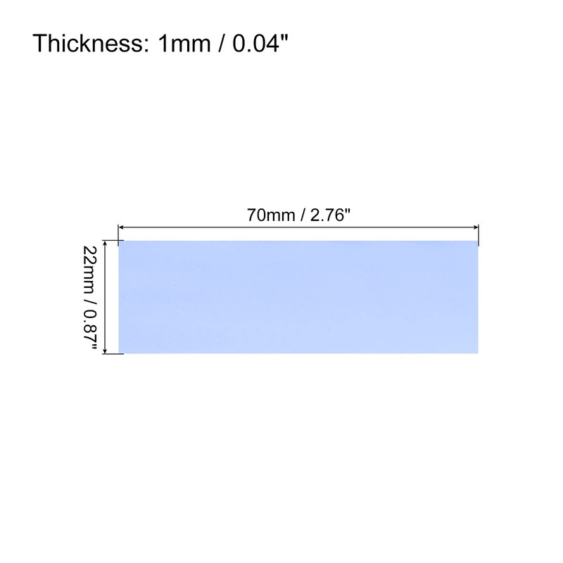 sourcing map 2 Pack M.2 Thermal Pad 70x22x1mm for Pc