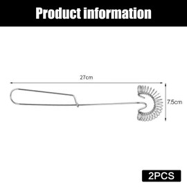 ApexPine 2‑Pcs Stainless‑Steel Spiral Whisks for Home‑Kitchen Egg‑Mixing