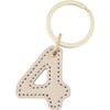 [Slip-on] Key Chain (JNK-1401) Number Key Chain 4 (Gold), One