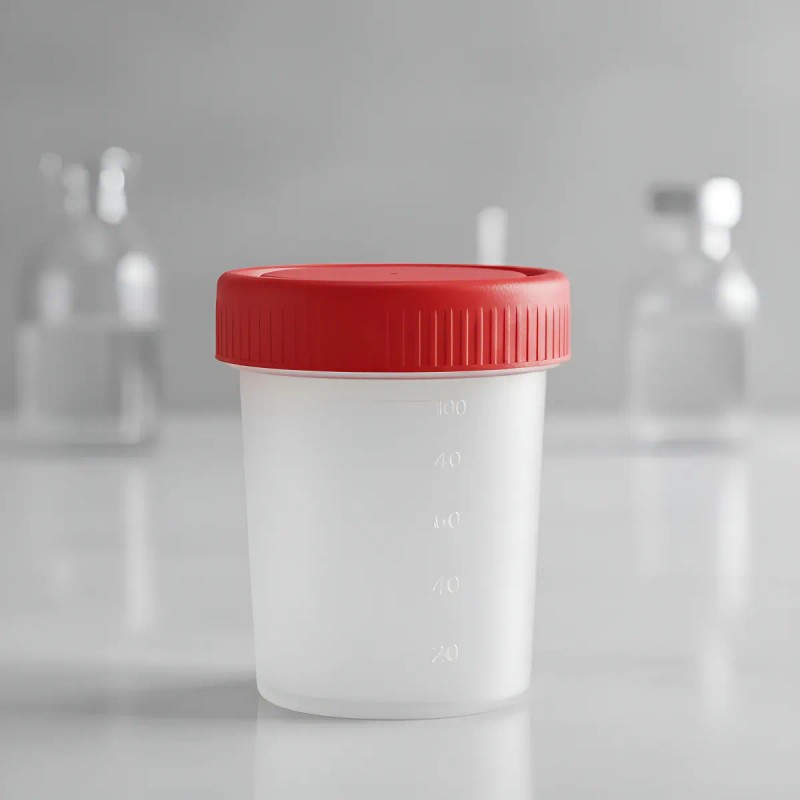 Vaso Plástico Estéril 100ml Pack 50 Unidades Con Graduación Plastic
