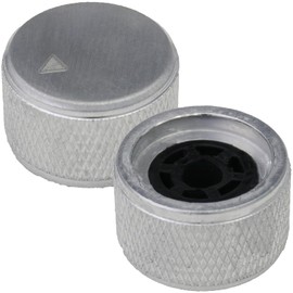 5.8mm Round Hole Large 25mm Knurled Aluminium Control Knob For Audio amplifier Pack of 2