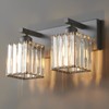 FDPBY Modern Bathroom Vanity Light 2-Lights Modern Black Crystal Bathroom