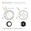 3T-MOTORS Adapter 70 mm for Awning Round Shafts, Adapter Set