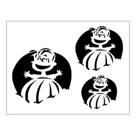 Charlie Great Pumpkin Stencil 3 Sizes Cookie 8.5" x 11" Reusable Sheet S785