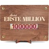 Geschenk Deine erste Million - XL Geldgeschenk aus Holz inkl. Ständer | Erste Million - Kreativ Geld verschenken & verpacken, Bilderrahmen für Geldgeschenke, Eure Erste Million Hochzeitsgeschenk