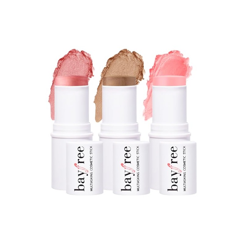 KIMUSE Multi Stick Trio Face Makeup, Cream Blush Stick for