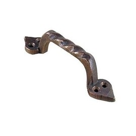 VAN DYKE'S RESTORERS Rustic Hand Forged Metal Twisted Grip Handle Pull - Weathered Bronze, 4 5/8"