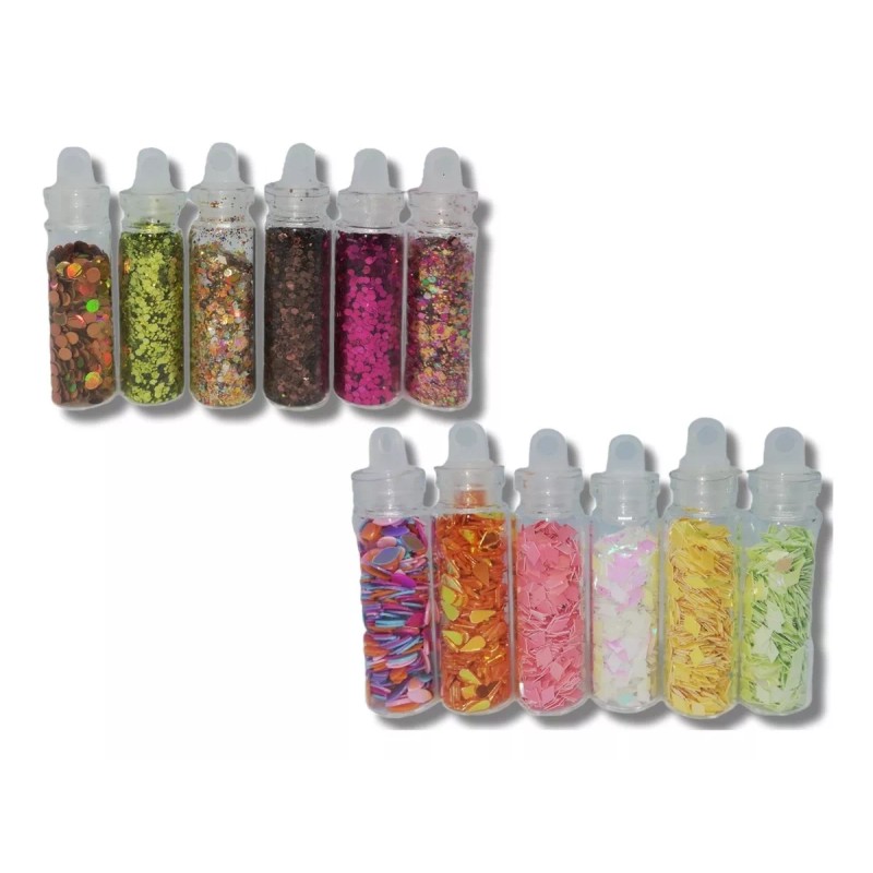 Xiaoya 72 Frascos Con Decoraciones Surtidas Para Uñas Y Esmaltes