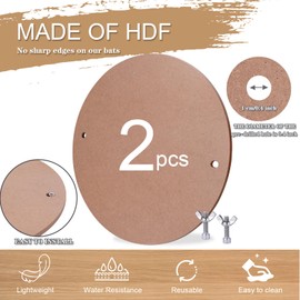 LEOLIO 2 Pcs 12 Inch Pottery Wheel Bats, Thick Clay Throwing Bats with Pottery Pin Holes, Professional Round Ceramic Bat System for Clay Making and Sculpting