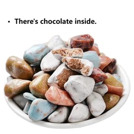 Stone - Shaped Hard Candy Chocolate Flavor 250g Bag, For Social Events, Irresistible Amazing Snack, Hard candies, Ideal Snack for Party & leisure activities（8.81oz）