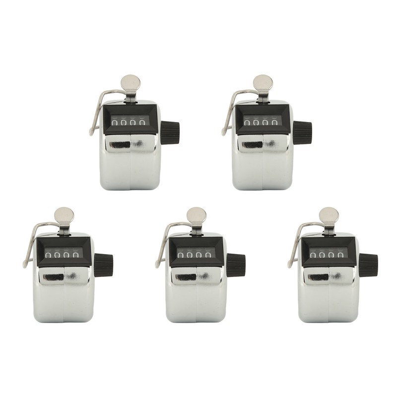 5 Pcs Clicker Counter 4 Digit Metal Case Accurate Hand