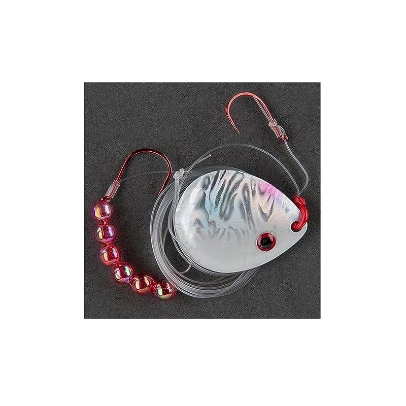 Berkley Walleye Colorado 5 Monofilament Flicker Rig, Plateado Perlado, Hook