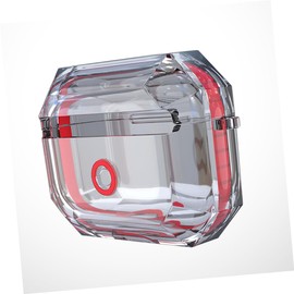 jojofuny 3pcs Wireless Earphone Protector Case Cover for Clear TPU Full Scratch Resistant for Daily Use and Outdoor Activities Compatible Red