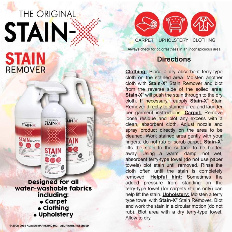 STAIN-X Stain Remover - Multi-Purpose Stain Remover for Carpet, Upholstery