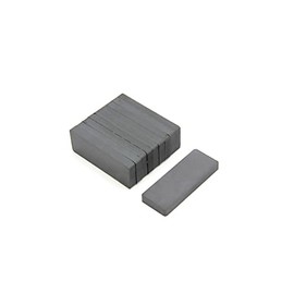 FIRST4MAGNETS FE50195-10 Magnets 50 x 19 x 5 mm Thick Y30BH Ferrite Magnet, 1.5 kg Pull Force, Grey, 50 mm x 19 mm x 5 mm