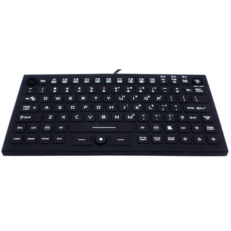 DSI Compact LED Backlit Keyboard with Integrated Mouse Button IP68