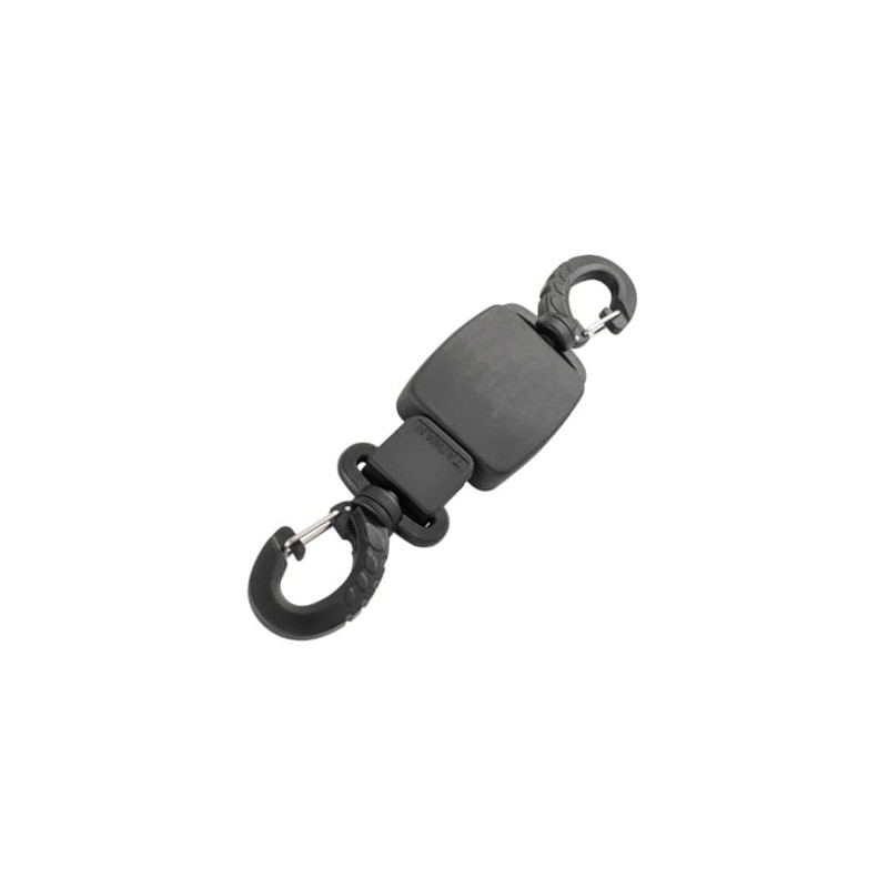 ABYSSTAR Stainless Steel Retractor with Carabiner Hook and Lead -