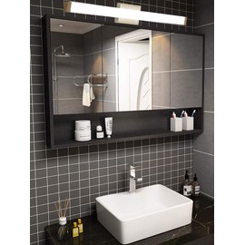 YHTlaeh Bathroom Vanity Light Brushed Nickel Square Led 33.5 inch 18W Daylight 4000K Wall Bar Lighting Fixtures Over Mirror (Non Dimmable)