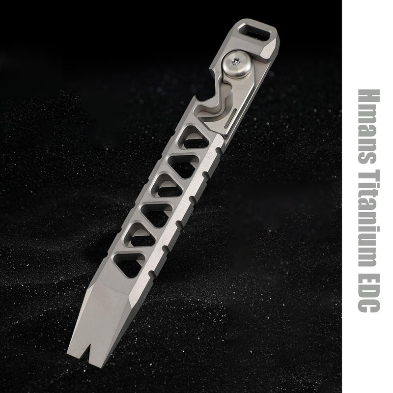 Hamans Titanium EDC Pry Bar Multi Tool Crowbar Bottle Opener