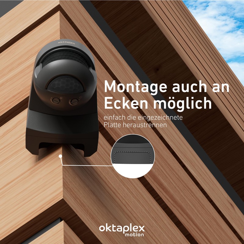 Oktaplex Lea Set of 2 Motion Sensors Outdoor IP54 PIR