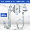 Tandefio 25 Pack Cable Support J Hook with Beam Clamp,