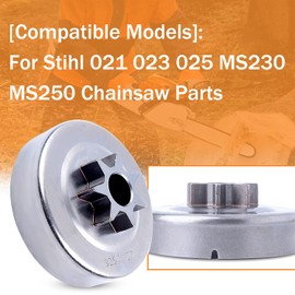 Mtanlo .325" Clutch Drum Sprocket Oil Pump Kit For Stihl 021 023 025 MS230 MS250 Saw US, .325"-7T Clutch Drum, Clutch, Clutch Washer, Worm Gear, Needle Bearing, E-Clip, Fuel Hose