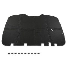 CROSSDESIGN Hood Insulation Pad 1/2" with Clips Compatible with Chevy Tahoe 2000-2006/ Compatible with Chevy Suburban 1500 2500 2000-2006 Black