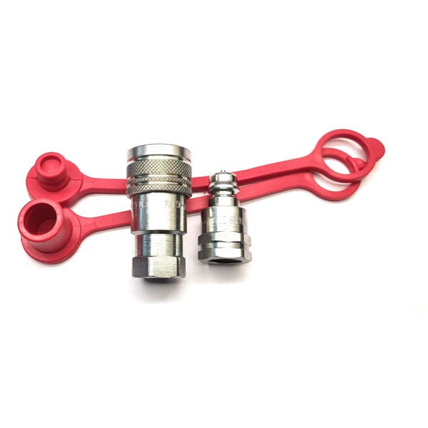 Hydraulic ISO A Quick Release Coupling 1/4" BSP Thread Complete