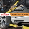 Car Tie Down Straps for Trailers with Snap Hooks Heavy