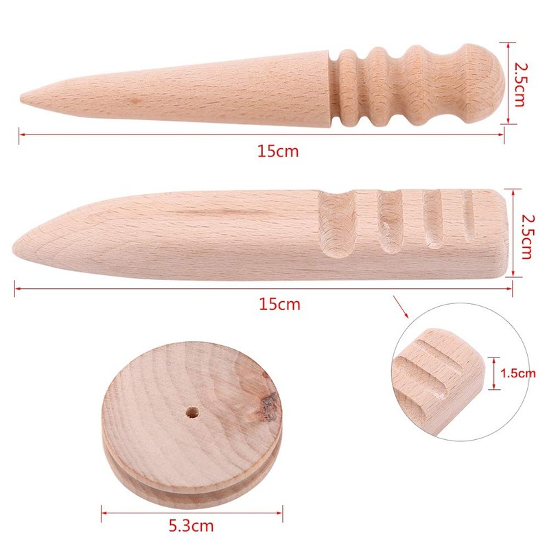 3-in-1 Leather Edge Polisher, Leather Wooden Edge Slicker for Leather
