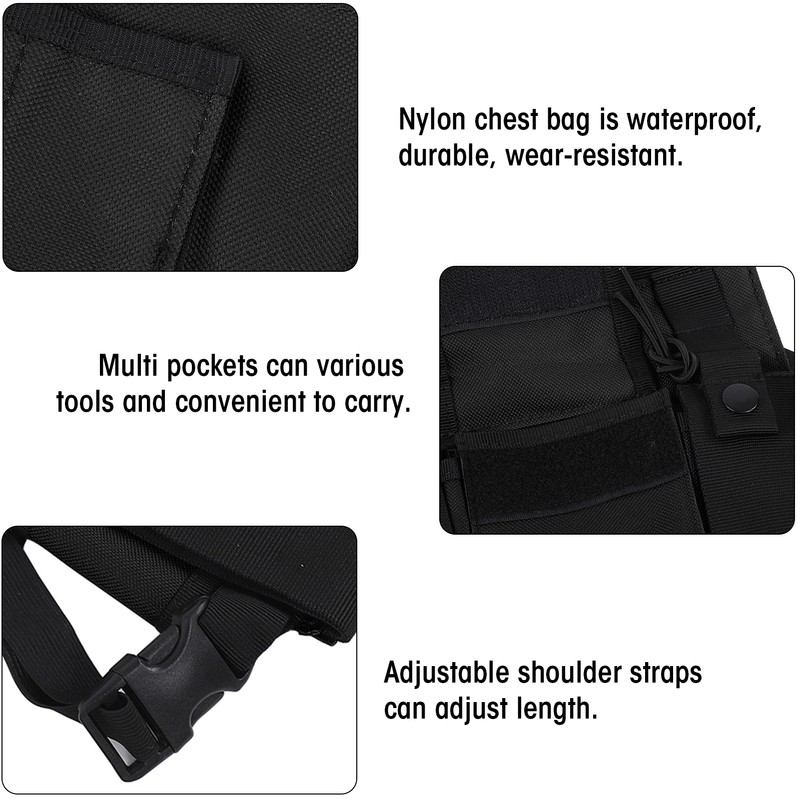 Multifunctional Nylon Waterproof Chest Bag Reflective Safety Tooling Vest for