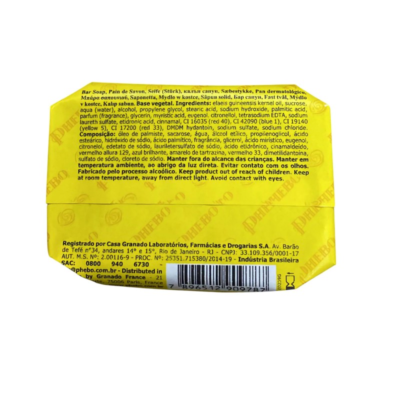 Linha Tradicional Phebo - Sabonete em Barra de Glicerina Odor