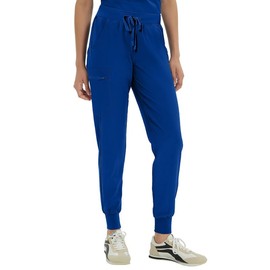 Kitmaz Medical Scrub Pants for Women-Mid Rise Jogger Pants with Yoga Waistband, 4-Way Stretch, Anti-Wrinkle & 5 Pockets RoyalBlue