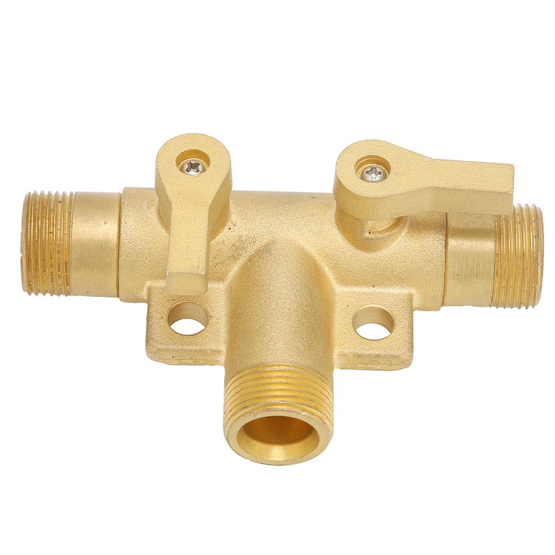 Male Thread G1/2 Tee Joint Ball Valve 3‑Way Pipe Connector