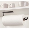 RTZEN Under Cabinet Black Paper Towel Holder - Handcrafted Rustic