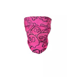 Headwear Pink Skulls Print Headwear Customized Bandana Neck Gaiter Bandana Face Cover