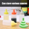 MEMOFYND 4-Piece Mini Sauce Containers with 1-Piece Folding Funnel, 30ml