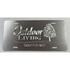 Your Business Logo Engraved Diamond Etched Silver Aluminum License Plate