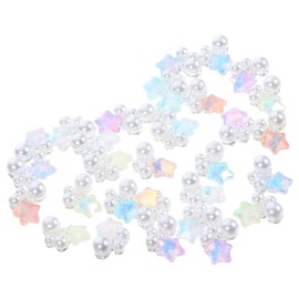 FOMIYES Elegant Pentagram Pearl Nail Ornaments 30pcs Set Star Nail Charm Pearls Manicure Decorations for Women