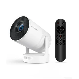 【Electric Focus】 Magcubic Mini Projector 4K Support, Portable Projector with WiFi 6 and Bluetooth 5.4, Smart Proyector, 5W Soundbase Speaker, 180° Rotation for Home Theater HY300 Ultra