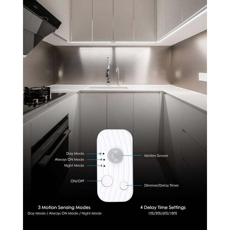 Aclorol USB 5 V COB LED Strip with Motion Sensor