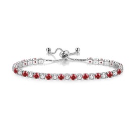 Tennis Bracelet for Womens, Adjustable Slider Bracelets with Sparkle Zirconia, Birthstone Tennis Bracelets Cubic Zirconia Classic Bracelet for Women and Girls, Jewellery Birthday Christmas Gifts