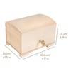 Creative Deco Small Wooden Lockable Jewellery Box | 10.6 x