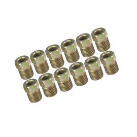 Partuto 12pcs 3/8 Inch-24 Threads Galvanized Steel Brake Line Nut Fittings for Car Replacement