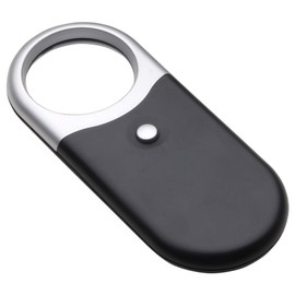 3X Small Magnifier Light for Kids/Senior, Pocket Magnifier for Reading/Close Work,Magnify Glass,Replaceable Battery (Black)