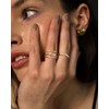 NECOCY Stackable Rings for Women Non Tarnish, Dainty 14K Gold