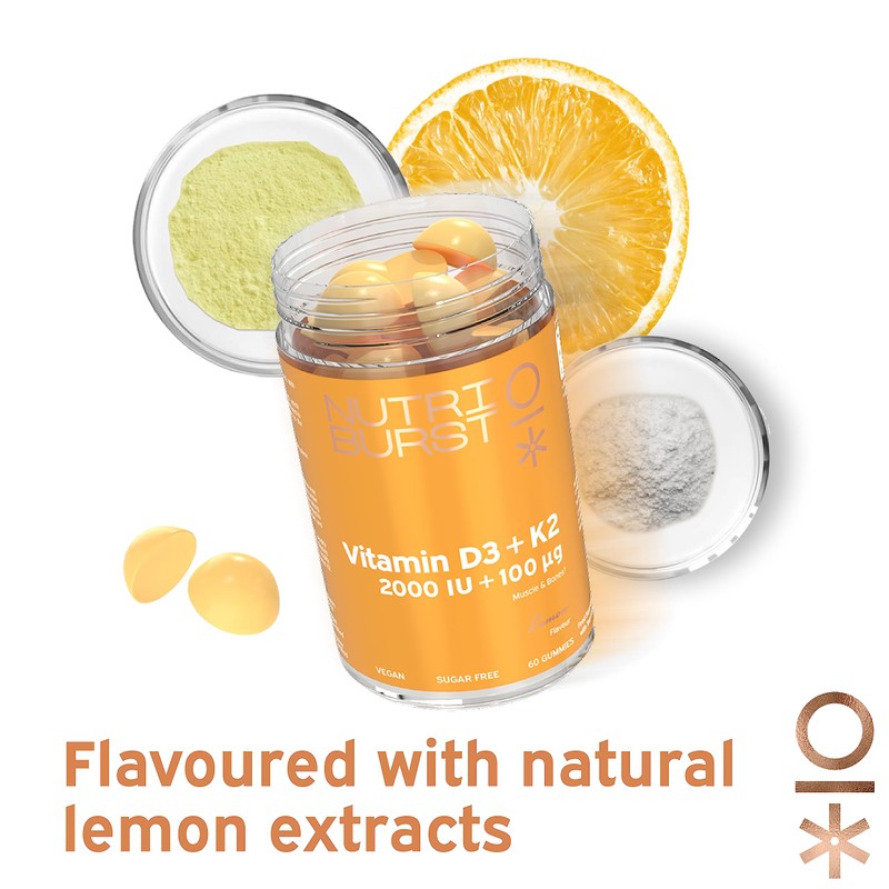 Nutriburst Vitamin D3 (2000IU) + K2 (100µg) Multipack - Essential